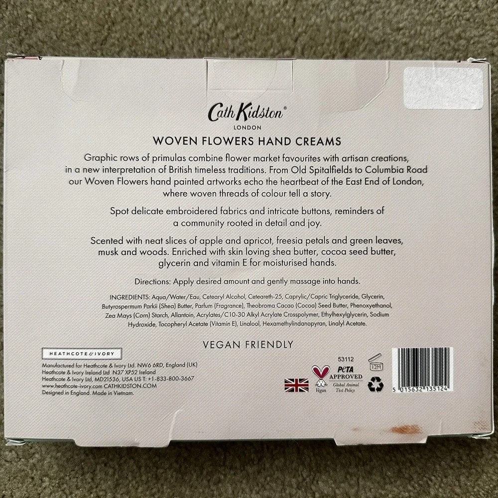 Cath Kidston London Woven‎ Flowers Hand Cream Gift Set 3x100mL NEW
